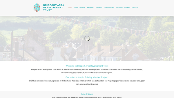 Screenshot of the Bridport Area Development Trust website