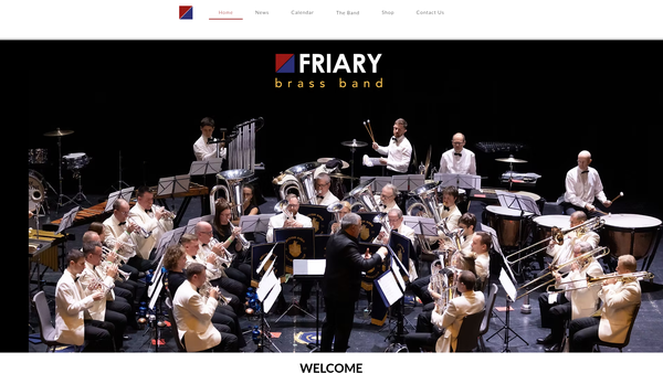 Screenshot of the Friary Brass Band website