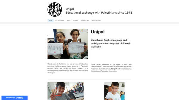 Screenshot of the Unipal website