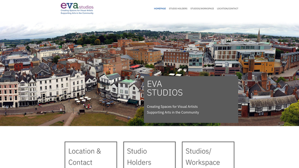 Screenshot of the Exeter Visual Art website