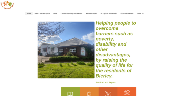 Screenshot of the Bierley Community Association Ltd website