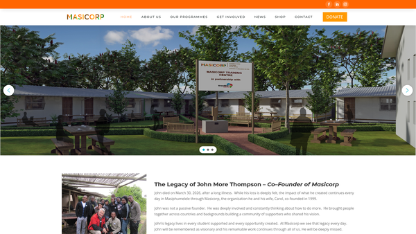 Screenshot of the Masicorp UK Ltd website