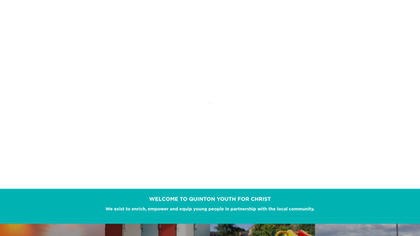 Screenshot of the Quinton Youth For Christ website