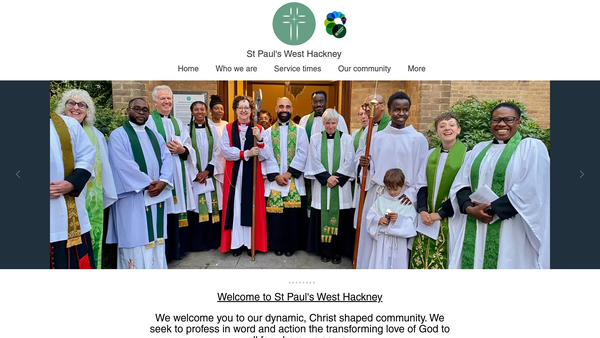 Screenshot of the The Parish Of St Paul West Hackney website