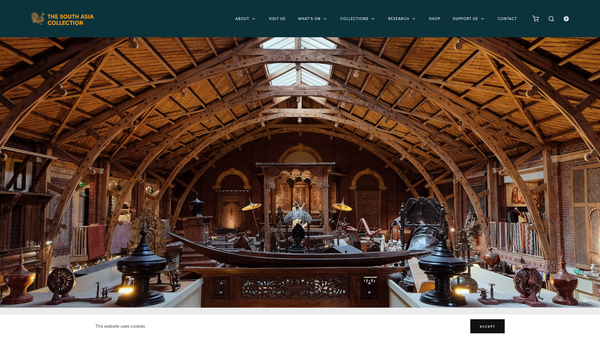 Screenshot of the The South Asian Decorative Arts And Crafts Collection Trust website