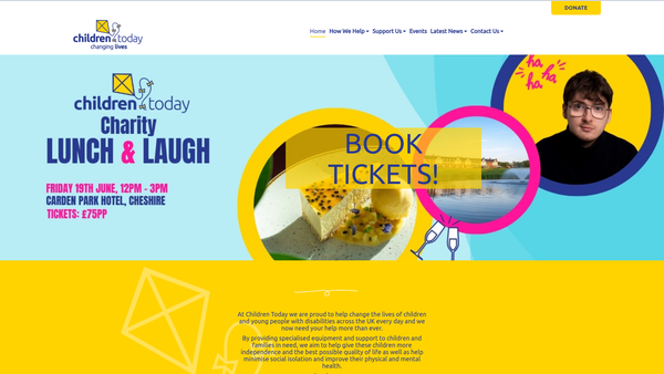 Screenshot of the Children Today Charitable Trust website