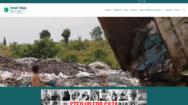 Screenshot of the Small Steps Project Limited website