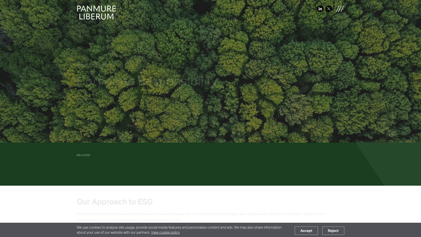 Screenshot of the Panmure Liberum Foundation website