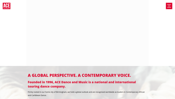 Screenshot of the African Cultural Exchange Limited website