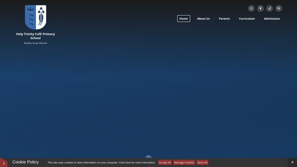 Screenshot of the Holy Trinity School PTFA Northwood website