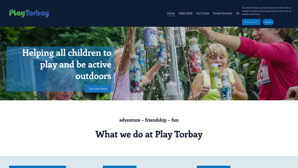 Screenshot of the Play Torbay website