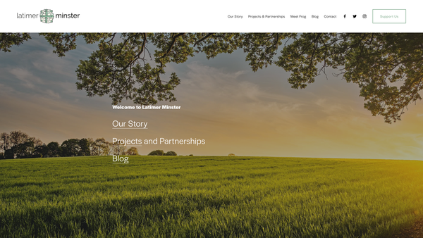 Screenshot of the The Minster Fellowship website