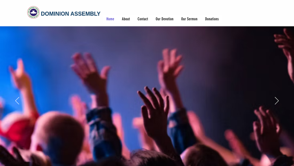 Screenshot of the The Redeemed Christian Church Of God - Dominion Assembly website
