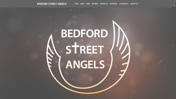 Screenshot of the Bedford Street Angels website