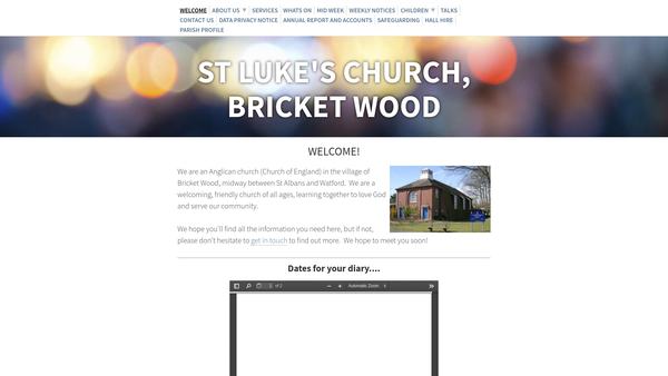 Screenshot of the The Parochial Church Council Of The Ecclesiastical Parish Of St Luke's website