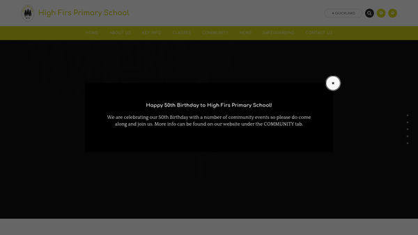 Screenshot of the The Friends Of High Firs Primary School website