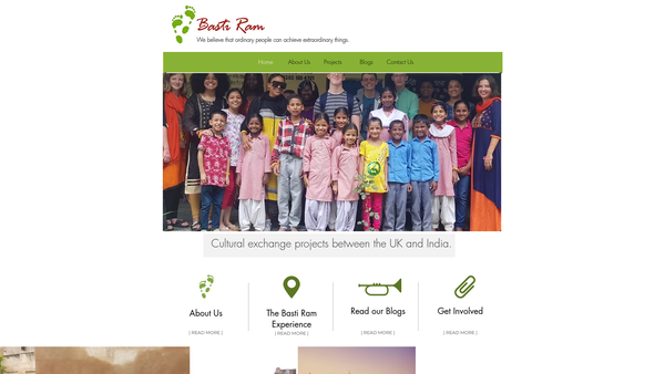 Screenshot of the Basti Ram website