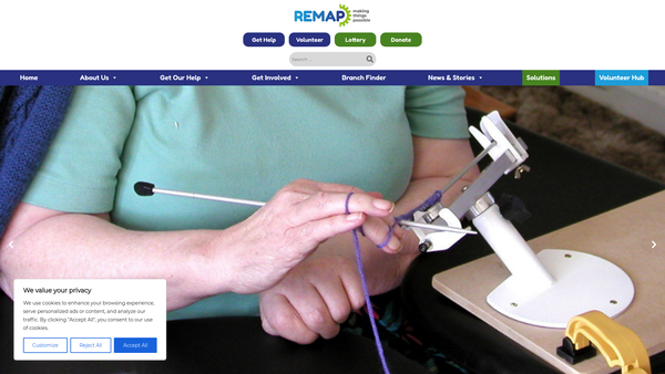 Screenshot of the Remap 2010 website