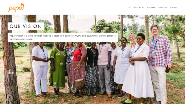 Screenshot of the Pepal Foundation website