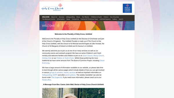 Screenshot of the The Parochial Church Council Of The Ecclesiastical Parish Of The Church Of The Holy Cross, Uckfield website