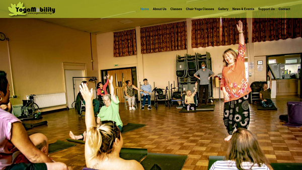 Screenshot of the Yogamobility website
