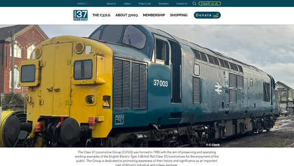 Screenshot of the The Class 37 Locomotive Group website