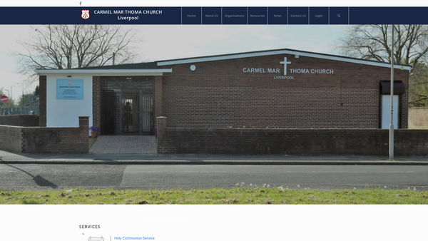 Screenshot of the Carmel Mar Thoma Church,liverpool website