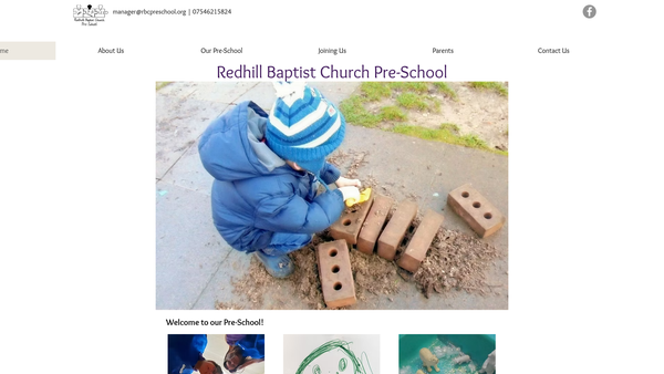 Screenshot of the Redhill Baptist Church Pre-School website
