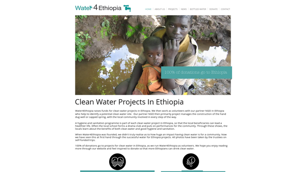 Screenshot of the Water4ethiopia website