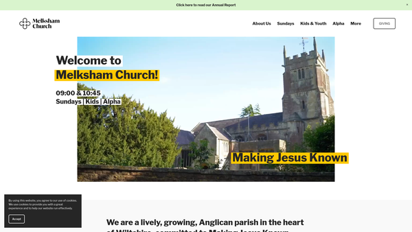 Screenshot of the The Parochial Church Council Of The Ecclesiastical Parish Of Melksham website