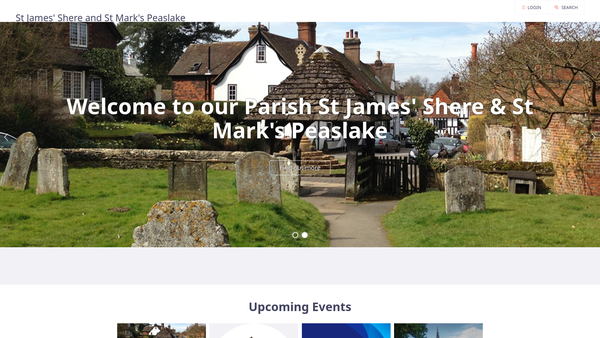 Screenshot of the The Parochial Church Council Of The Ecclesiastical Parish Of Shere website