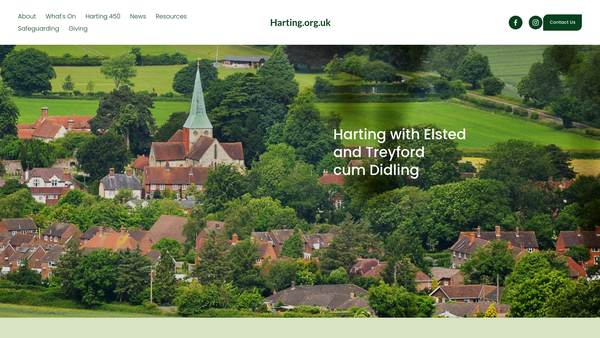 Screenshot of the The Parochial Church Council Of The Ecclesiastical Parish Of St Mary And St Gabriel, Harting website