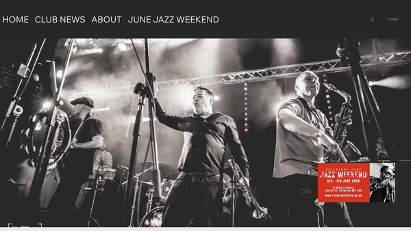 Screenshot of the Ribble Valley Jazz & Blues website