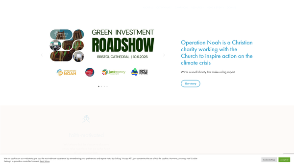 Screenshot of the Operation Noah website