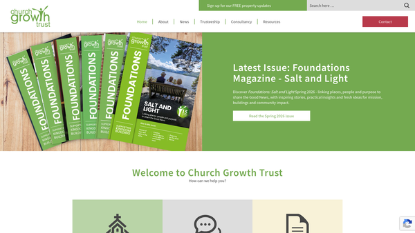 Screenshot of the Church Growth Trust Limited website