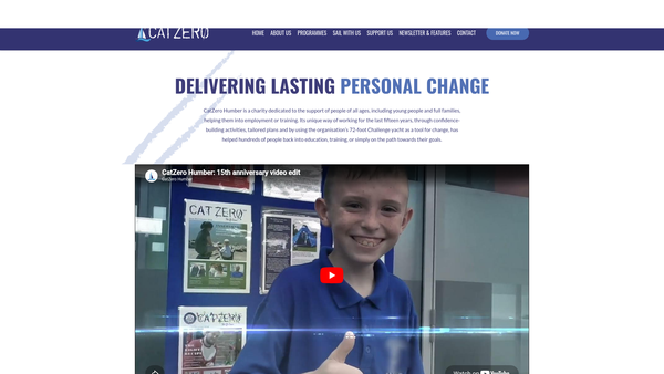 Screenshot of the Catzero website