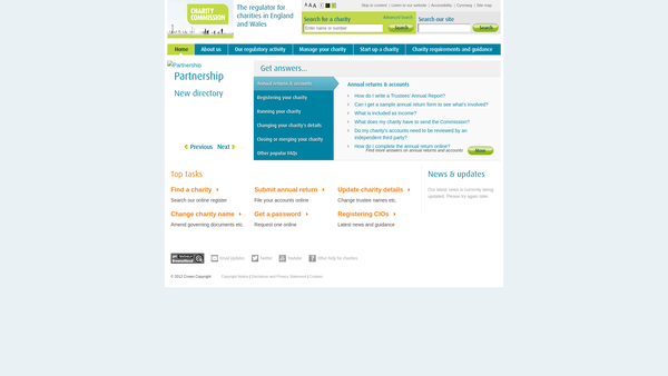 Screenshot of the Ansdell And Fairhaven Women's Institute website