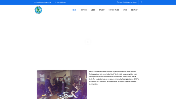 Screenshot of the Bangladesh Association And Community Project website