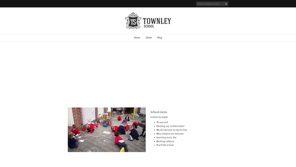 Screenshot of the Friends Of Townley School & Pre-School website