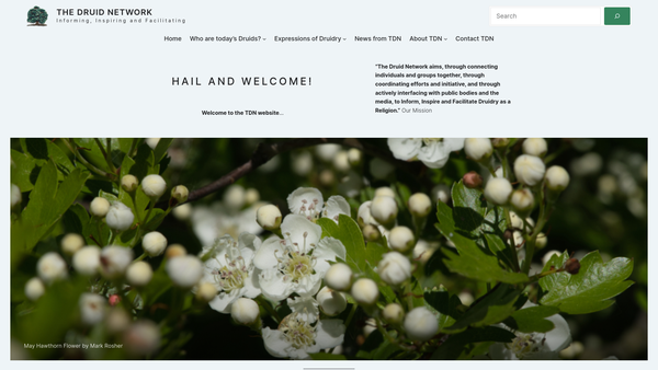 Screenshot of the The Druid Network website