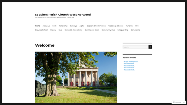 Screenshot of the The Parochial Church Council Of The Ecclesiastical Parish Of St Lukes (Lambeth) website