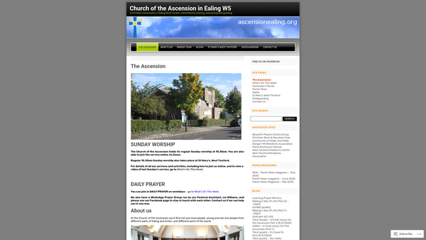 Screenshot of the The Parochial Church Council Of The Ecclesiastical Parish Of The Ascension, Hanger Hill With West Twyford, St Mary website