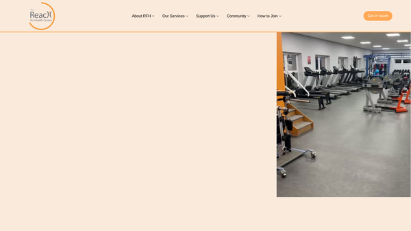 Screenshot of the The Reach For Health Centre Ltd website