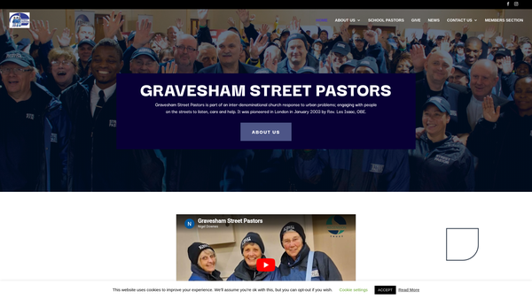 Screenshot of the Gravesham Street Pastors website