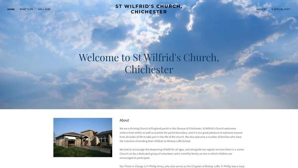 Screenshot of the The Parochial Church Council Of The Ecclesiastical Parish Of St Wilfrid, Chichester website