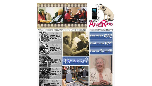 Screenshot of the Angel Radio Ltd website