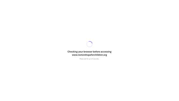 Screenshot of the Restore Hope For Children website