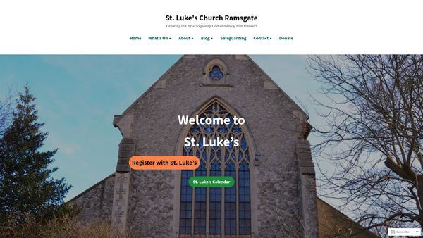 Screenshot of the The Parochial Church Council Of The Ecclesiastical Parish Of St. Luke, Ramsgate. website