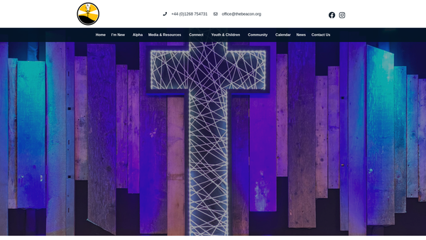Screenshot of the Thundersley Congregational Church website