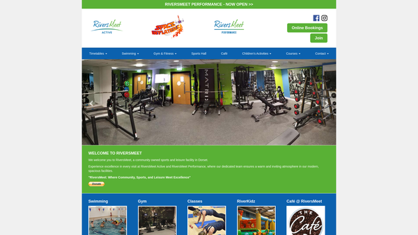 Screenshot of the The Gillingham Community And Leisure Trust Limited website